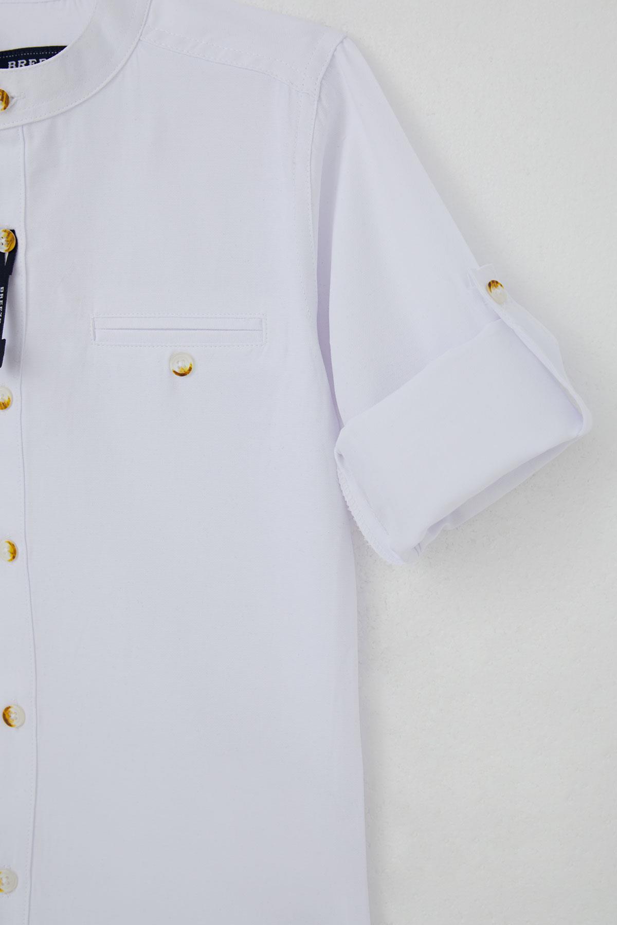 Breeze Erkek Çocuk Gömlek Armalı Düğmeli Beyaz (8-12 Yaş)