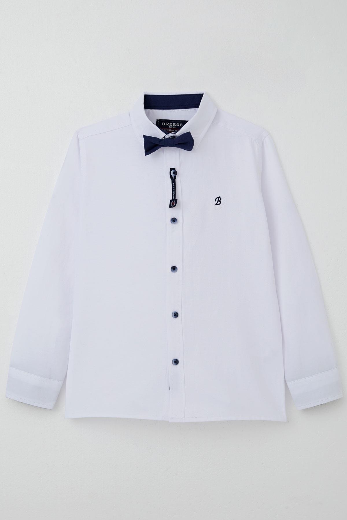 Breeze Erkek Çocuk Gömlek Papyonlu Beyaz (8-12 Yaş)