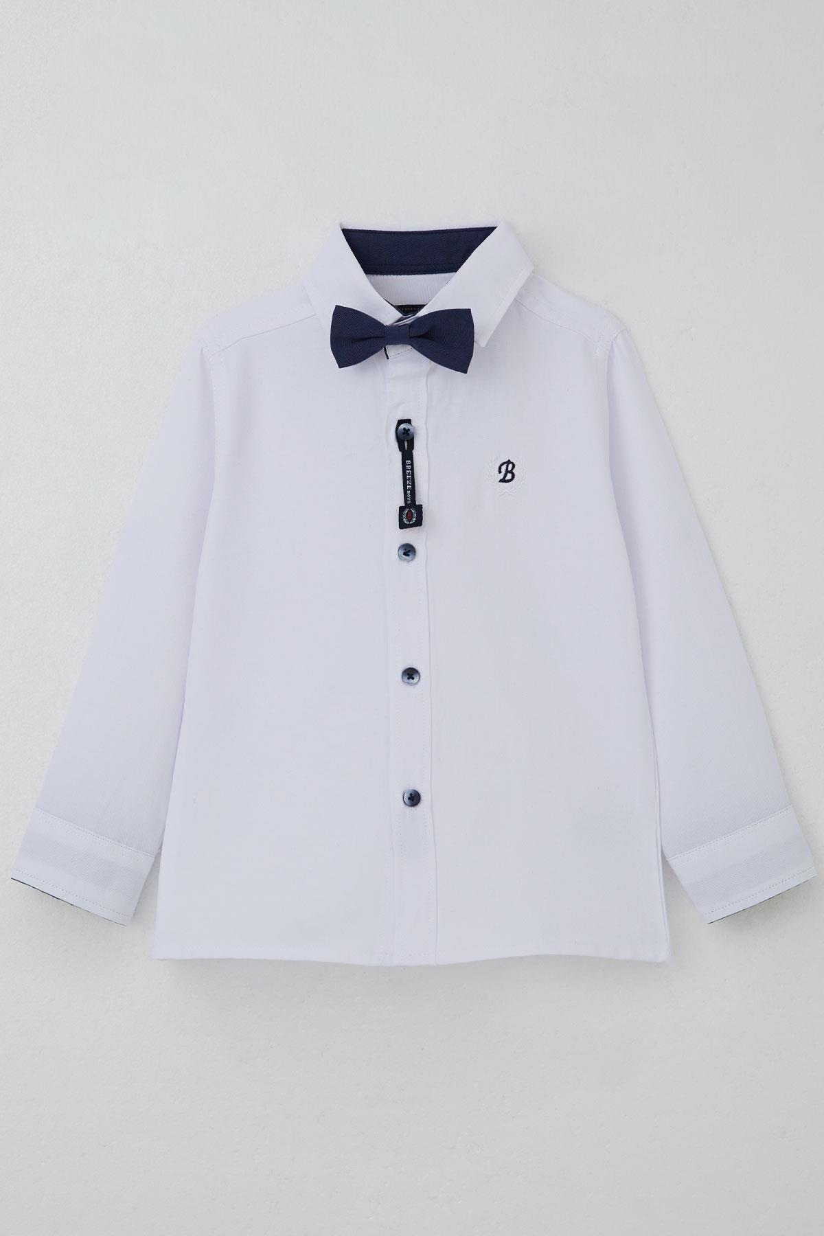 Breeze Erkek Çocuk Gömlek Papyonlu Beyaz (3-7 Yaş)