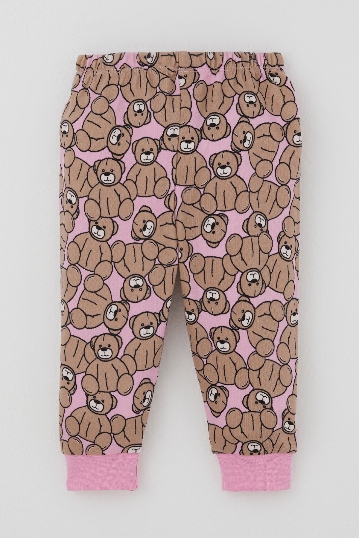 Breeze Kız Bebek Pijama Takımı Sevimli Oyuncak Ayıcık Desenli Önden Çıtçıtlı Pembe (4 Ay-1 Yaş)