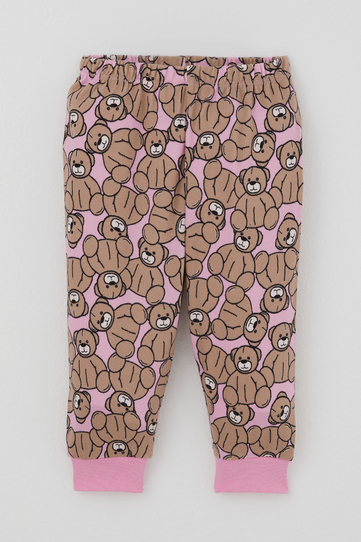 Breeze Kız Bebek Pijama Takımı Sevimli Oyuncak Ayıcık Desenli Önden Çıtçıtlı Pembe (4 Ay-1 Yaş)