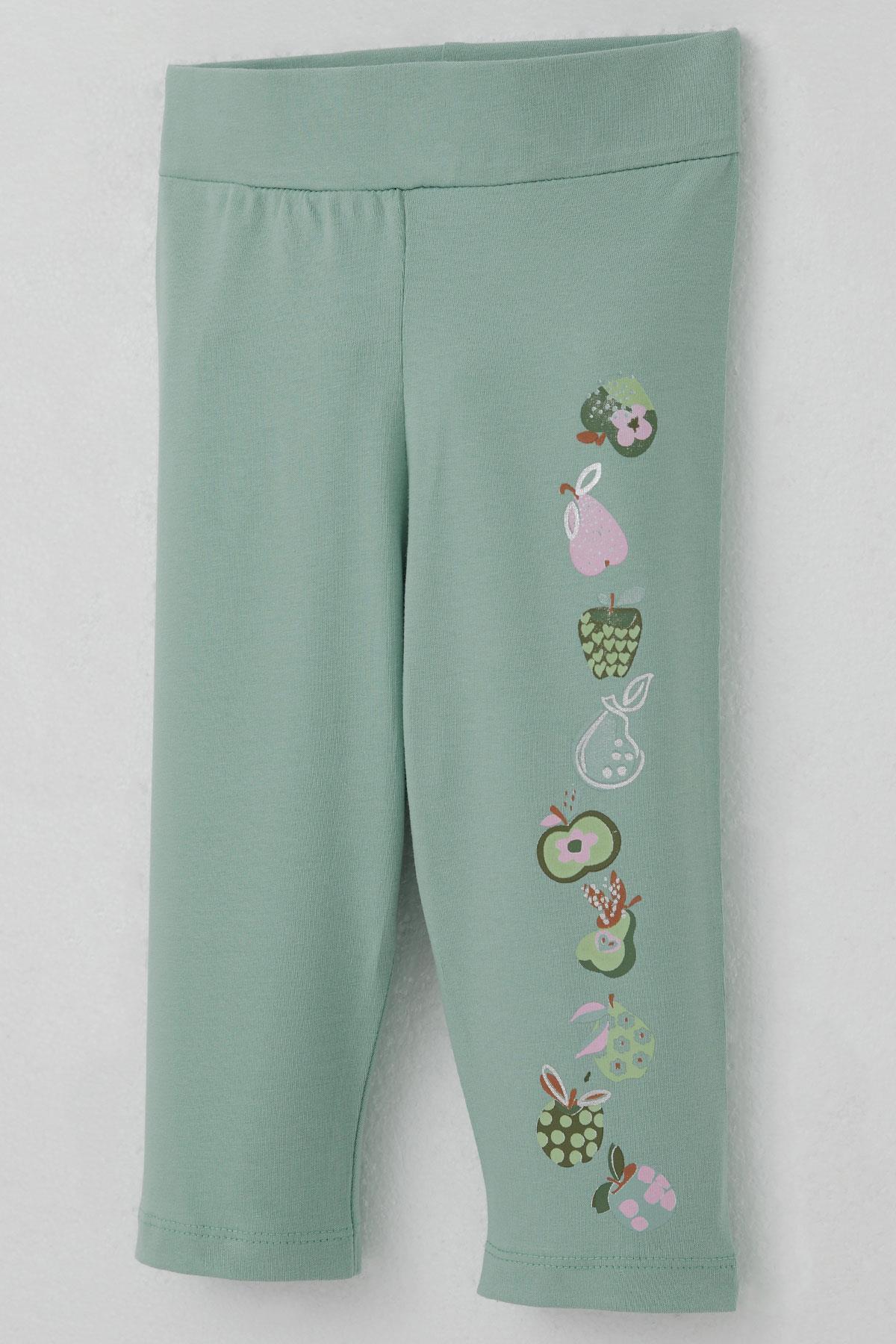 Breeze Kız Çocuk Kapri Taytlı Takım Sevimli Meyveler Baskılı Ekru (1.5-5 Yaş)