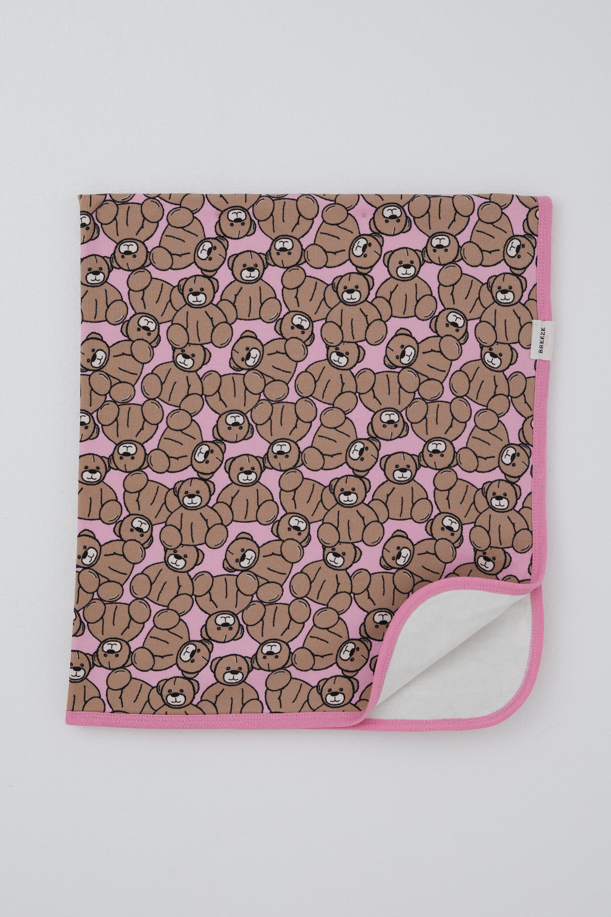Breeze  Yenidoğan Bebek Battaniyesi Sevimli Oyuncak Ayıcık Desenli Pembe (Standart)