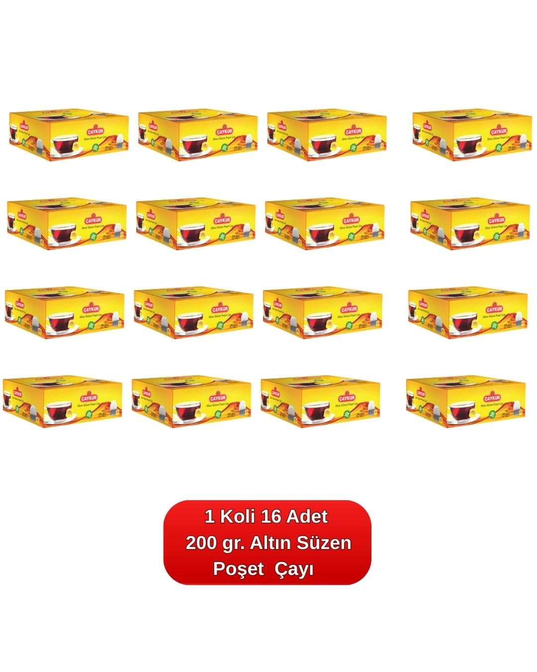 Altın Süzen Bardak Poşet Çay 200 gr. 16'lı Koli 