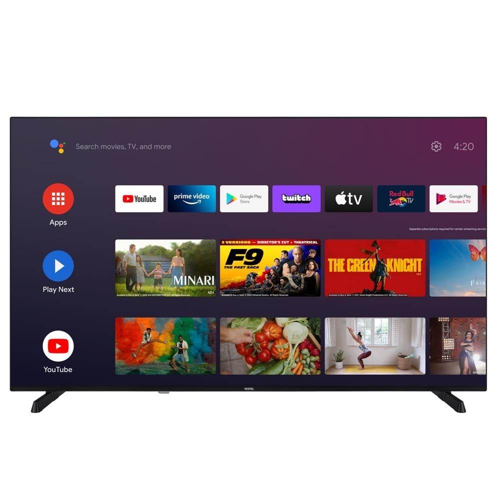 Vestel4K UHD ANDROİD 9 SERİSİVestel 65UA9740 65'' 164 Ekran 4K Smart Android TV