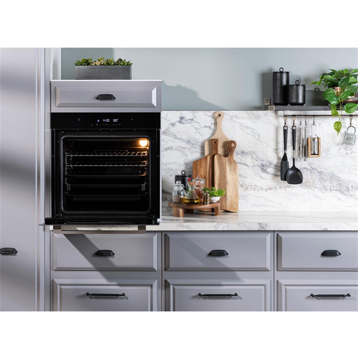 VestelAnkastre FırınlarVestel BO-8786 B Multifonksiyon Turbo Fan Siyah Cam kastre Fırın