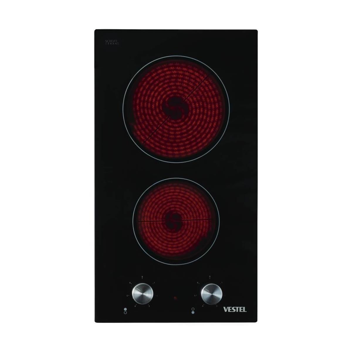 VestelAnkastre OcaklarVestel AOB-3120 Vitroseramik Siyah Cam Tablalı Domino Ocakl