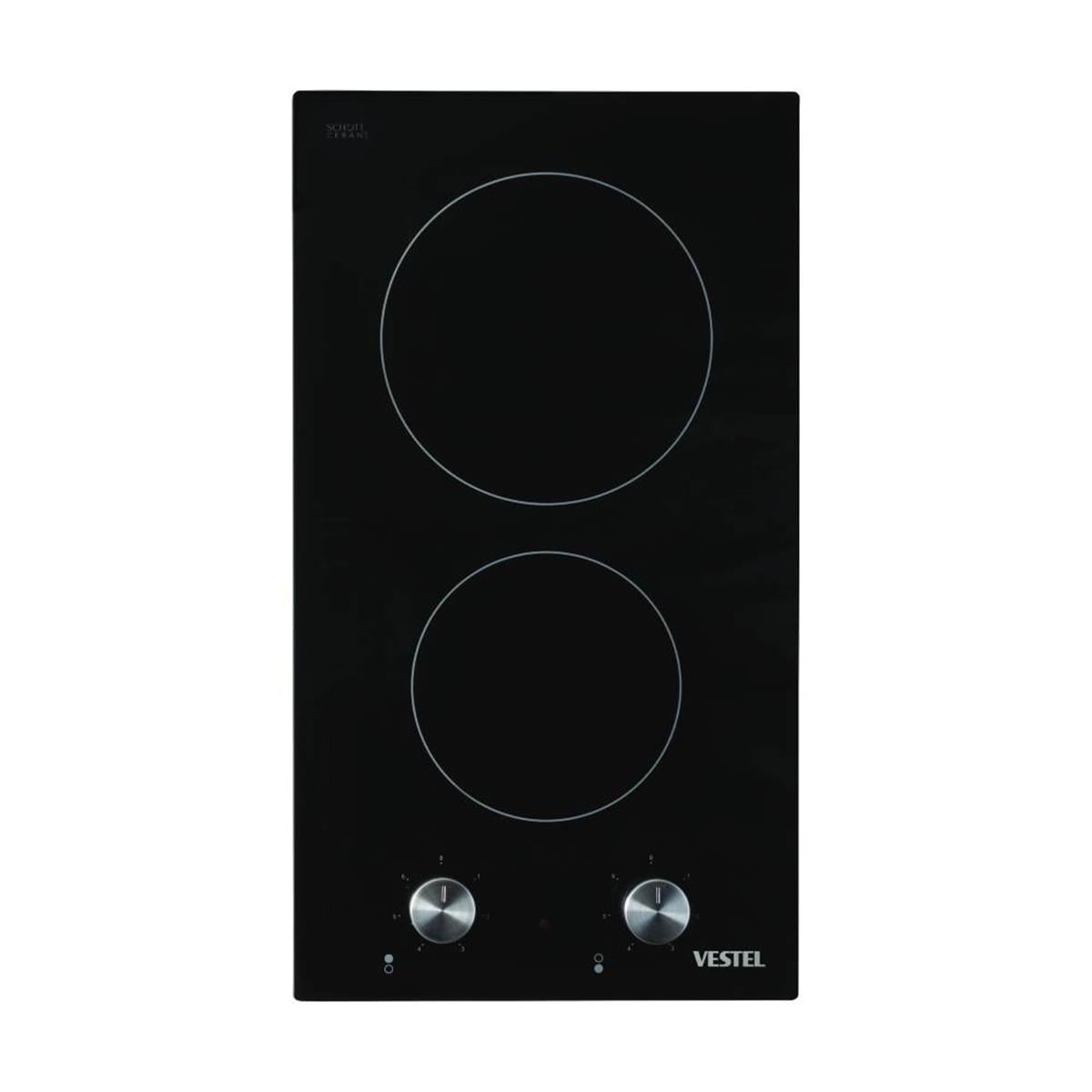 VestelAnkastre OcaklarVestel AOB-3120 Vitroseramik Siyah Cam Tablalı Domino Ocakl