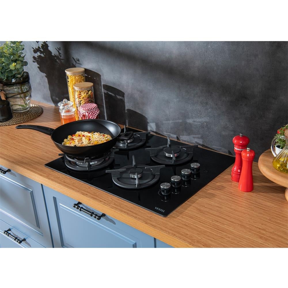 VestelAnkastre OcaklarVestel AOB - 6104W 60 cm 4 Gözü Gazlı Ankastre Ocak