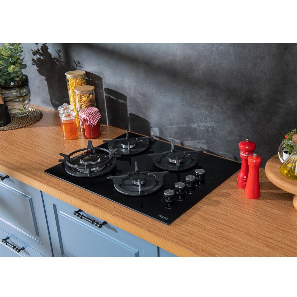 VestelAnkastre OcaklarVestel AOB - 6104W 60 cm 4 Gözü Gazlı Ankastre Ocak