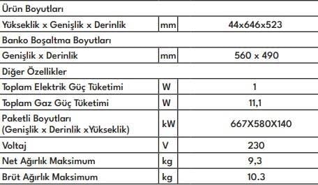 VestelAnkastre OcaklarVestel AOB - 6104W 60 cm 4 Gözü Gazlı Ankastre Ocak