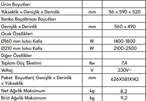 VestelAnkastre OcaklarVestel AOB - 6320 60 cm Vitroseramik Ankastre Ocak