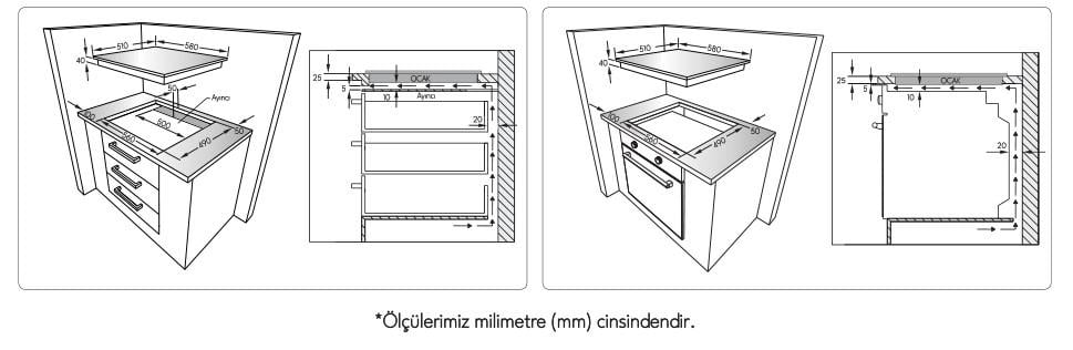 VestelAnkastre OcaklarVestel AOW - 6004 60 cm 4 Gözü Gazlı Ankastre Ocak