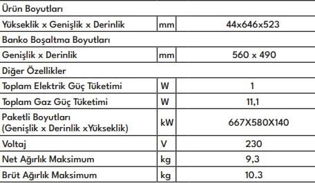 VestelAnkastre OcaklarVestel AOW - 6104W 60 cm 4 Gözü Gazlı Ankastre Ocak