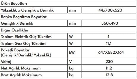 VestelAnkastre OcaklarVestel BH - 7115 BW 70 cm 5 Gözlü Ankastre Ocak