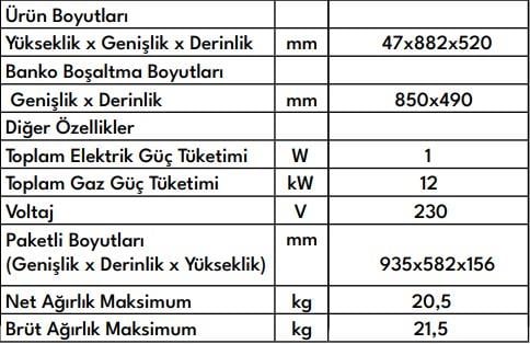VestelAnkastre OcaklarVestel BH - 9115 BW 90 cm 5 Gözü Gazlı (1 Gözü Wok'lu) Ankastre Ocak