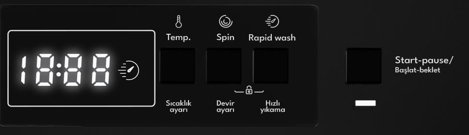 VestelÇamaşır MakineleriVestel W 610T1 B 6Kg Çamaşır Makinesi A+++ Siyah
