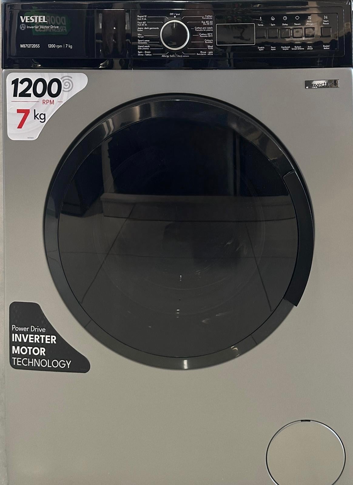 VestelÇamaşır MakineleriVestel WB712T2DSS 7Kg Çamaşır Makinesi A Enerji Sınıfı 