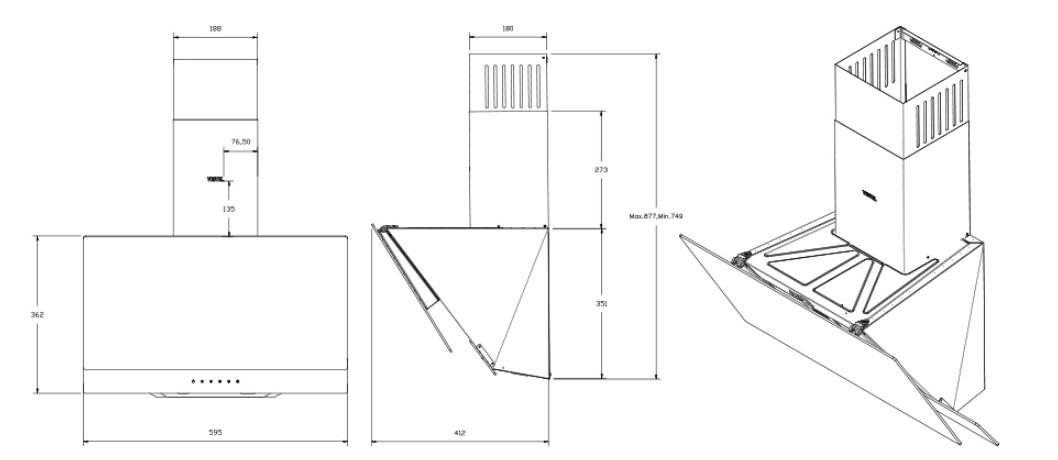 VestelDavlumbazlarVestel AD-63330 B Ankastre Davlumbaz