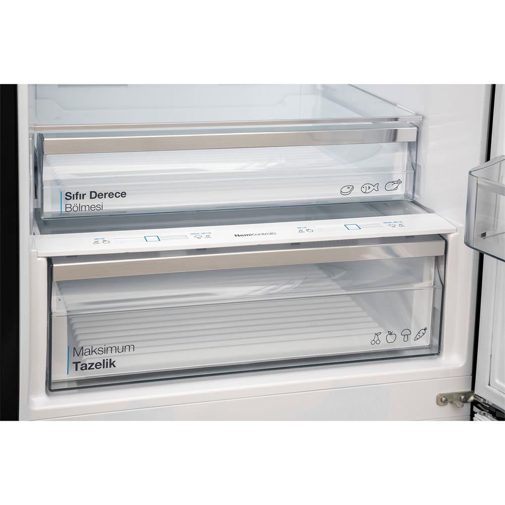VestelKombi BuzdolaplarıVestel RETRO NFK52211 Siyah 471 Lt No-Frost Buzdolabı