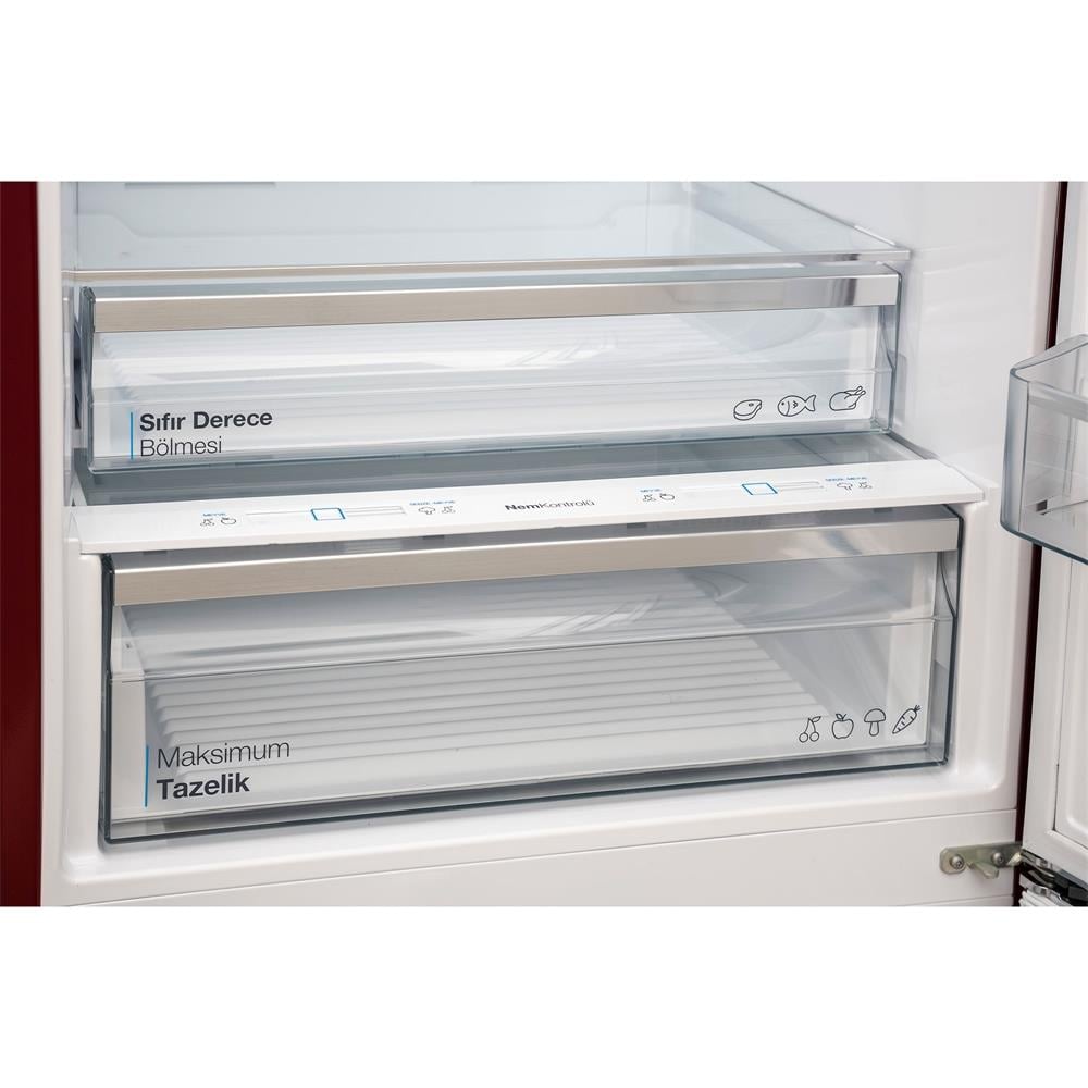 VestelKombi BuzdolaplarıVestel RETRO NFK52211 Bordo 471 Lt No-Frost Buzdolabı