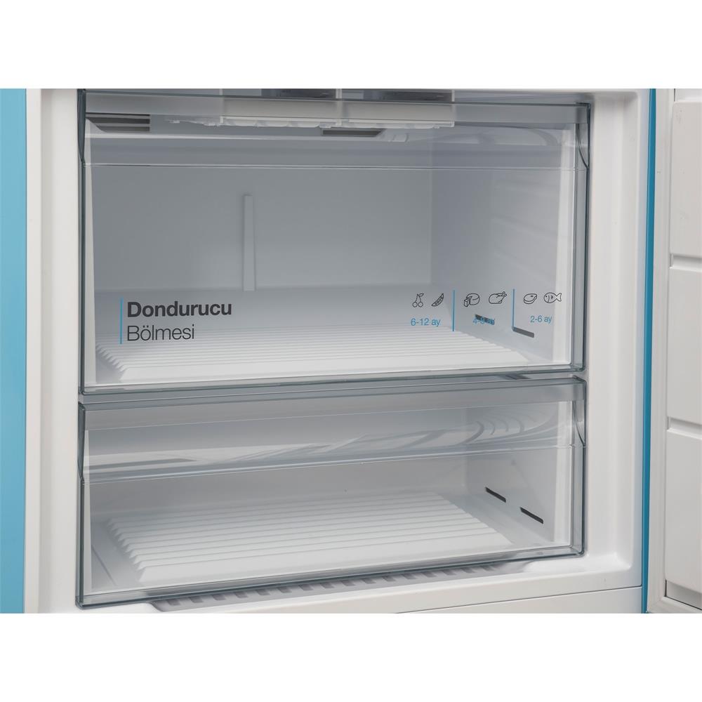 VestelKombi BuzdolaplarıVestel RETRO NFK52111 Düş Mavisi 471 Lt No-Frost Buzdolabı