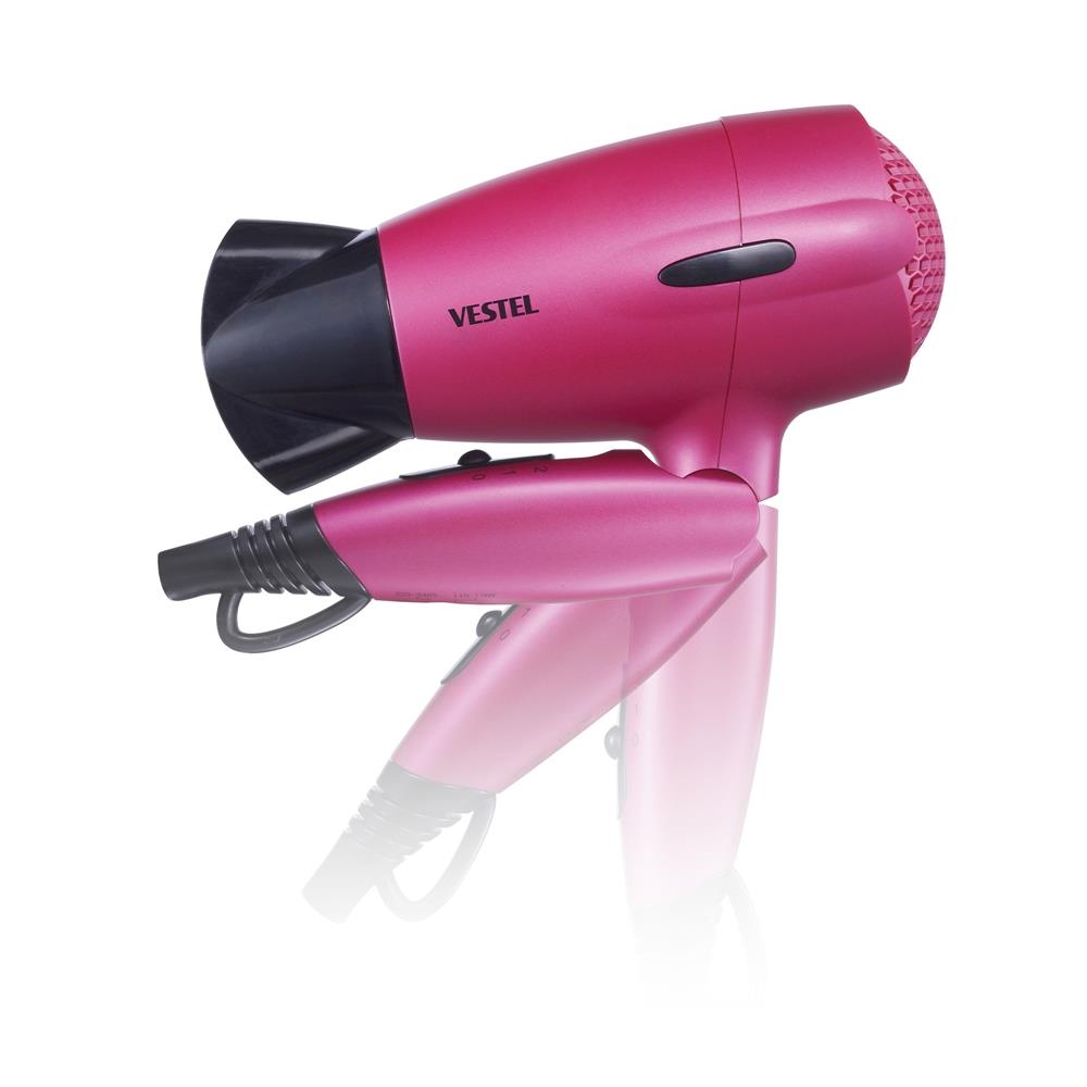 VestelSaç Kurutma MakinesiVestel Vsk 1015 Pembe Seyehat Tipi Saç Kurutma Makinesi