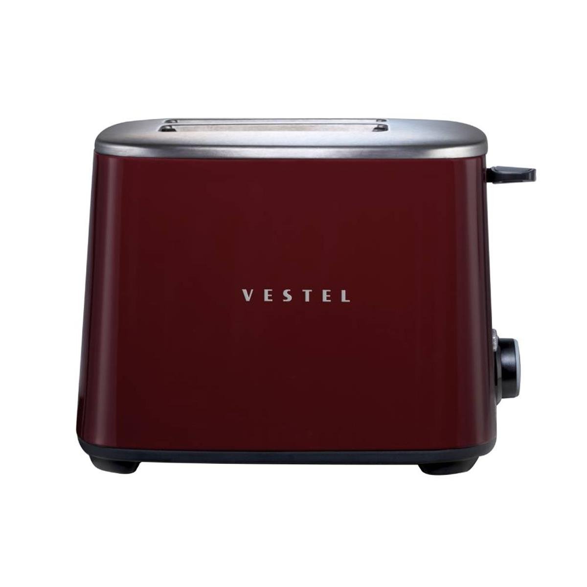 VestelTost ve Izgara MakinesiVestel Retro Bordo Ekmek Kızartma Makinesi