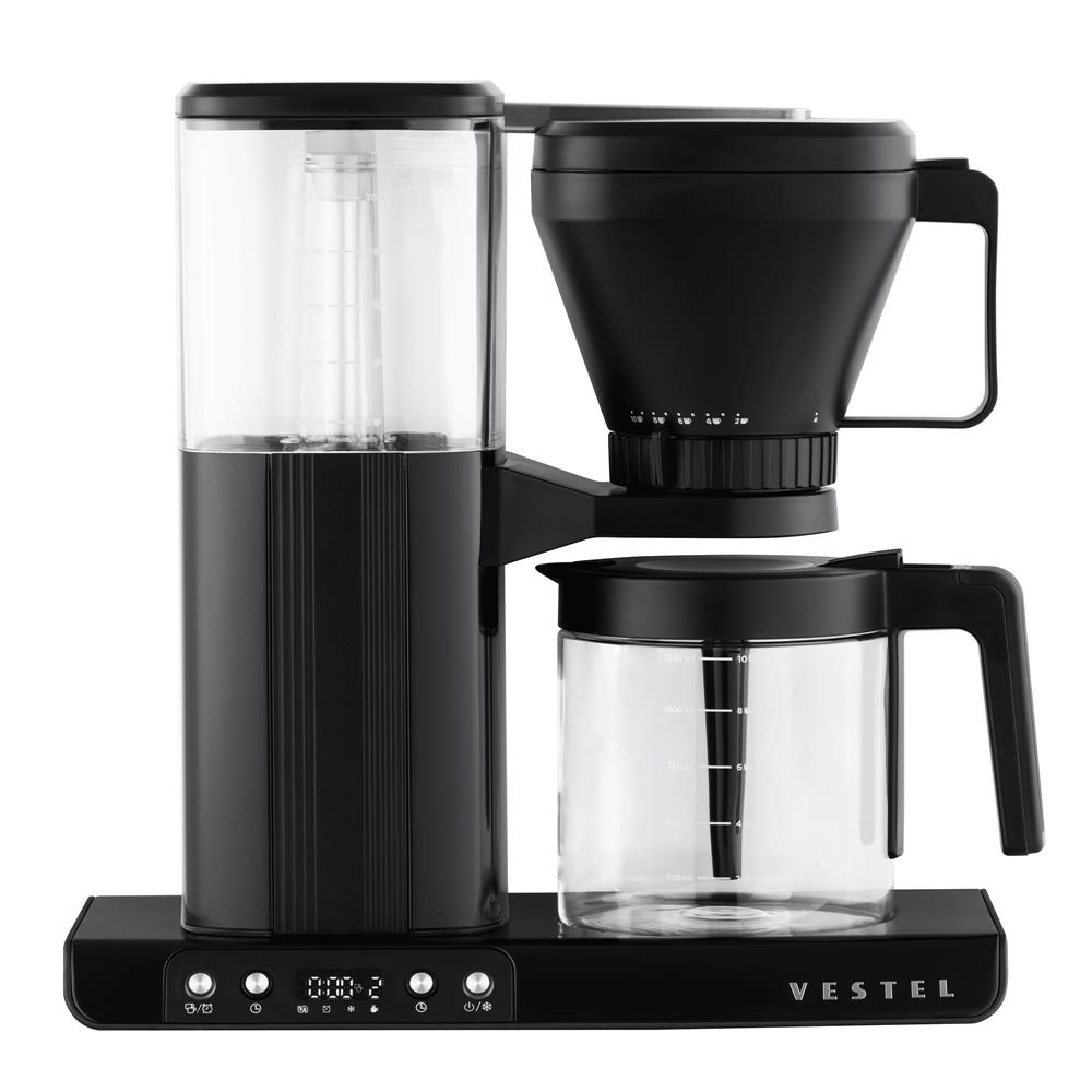 VestelTürk Kahve ve Kahve Filtre MakinesiVestel Brew 50 Retro Siyah Filtre Kahve Makinesi