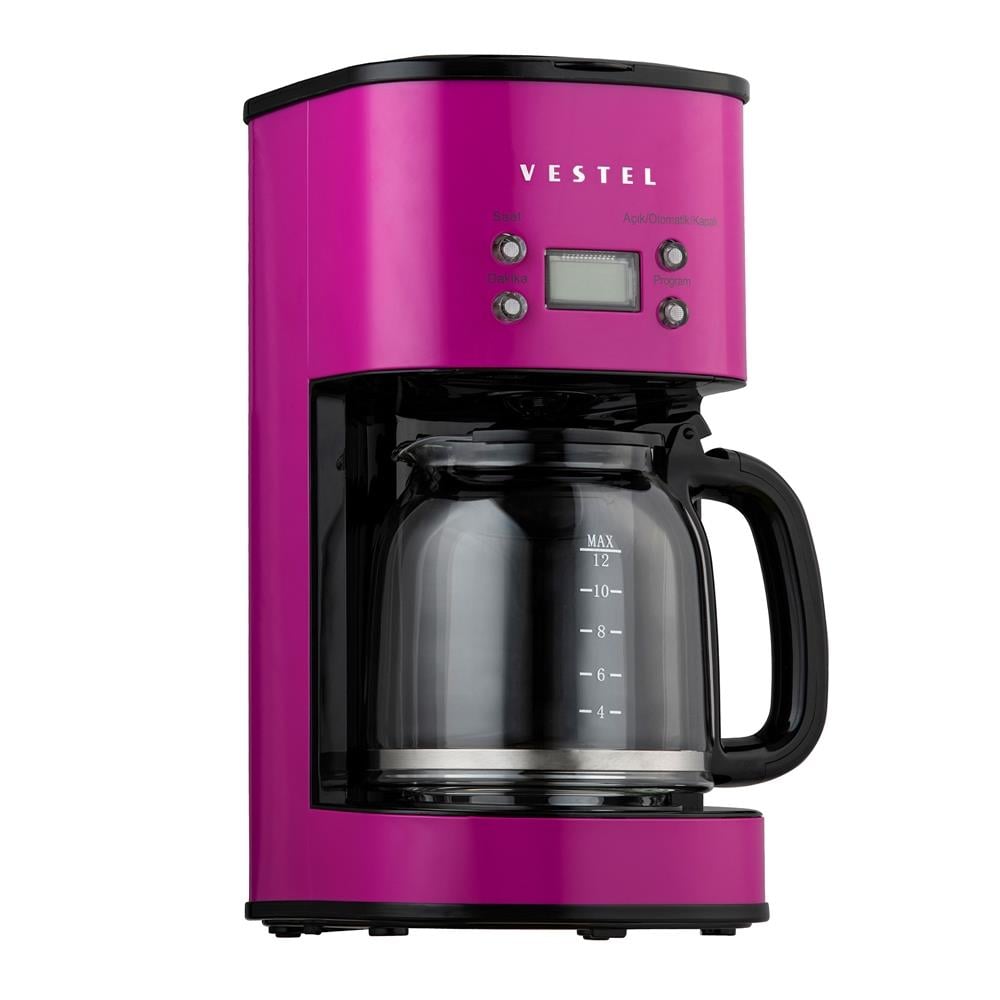 VestelTürk Kahve ve Kahve Filtre MakinesiVestel RETRO PEMBE Filtre Kahve Makinesi