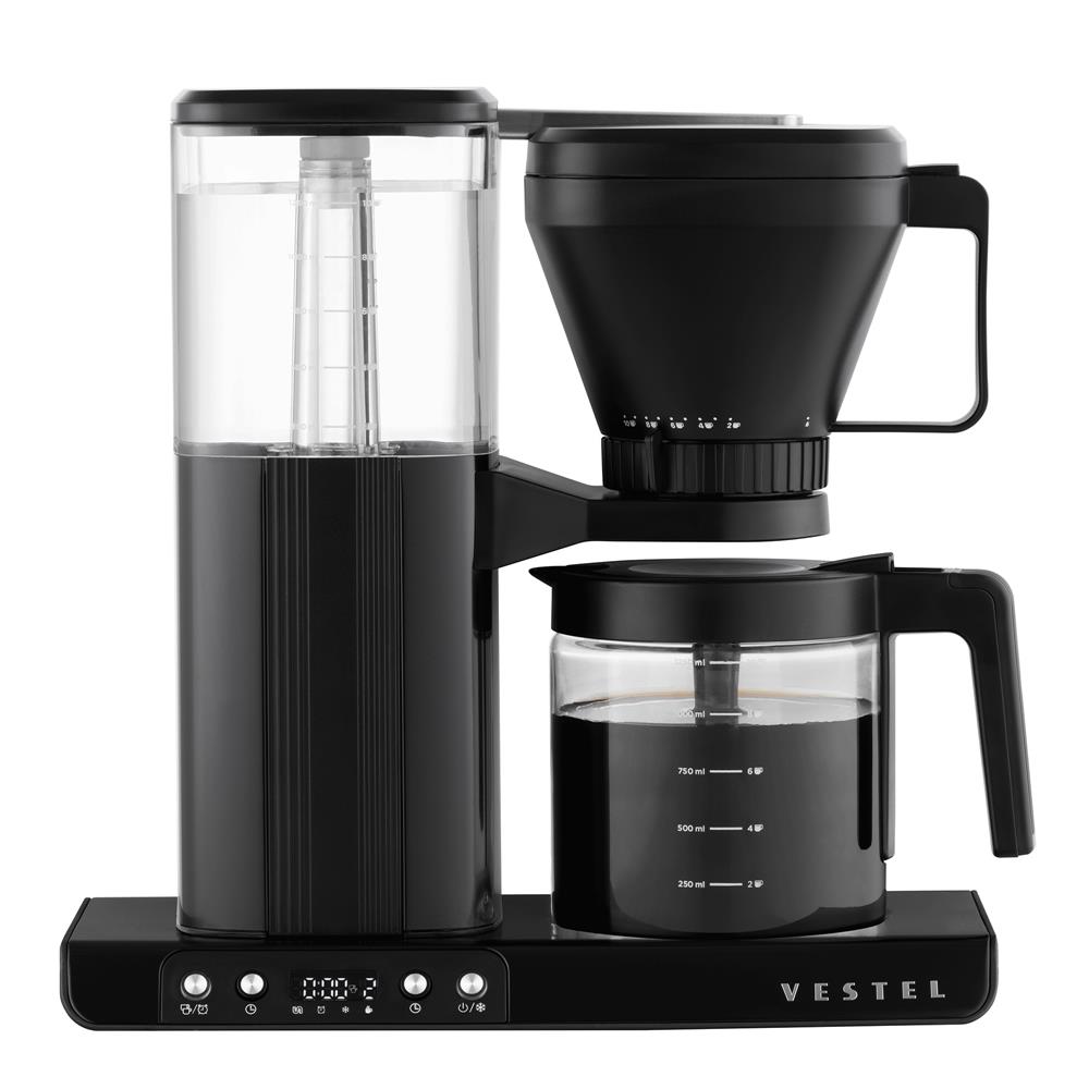 VestelTürk Kahve ve Kahve Filtre MakinesiVestel Brew 50 Retro Siyah Filtre Kahve Makinesi