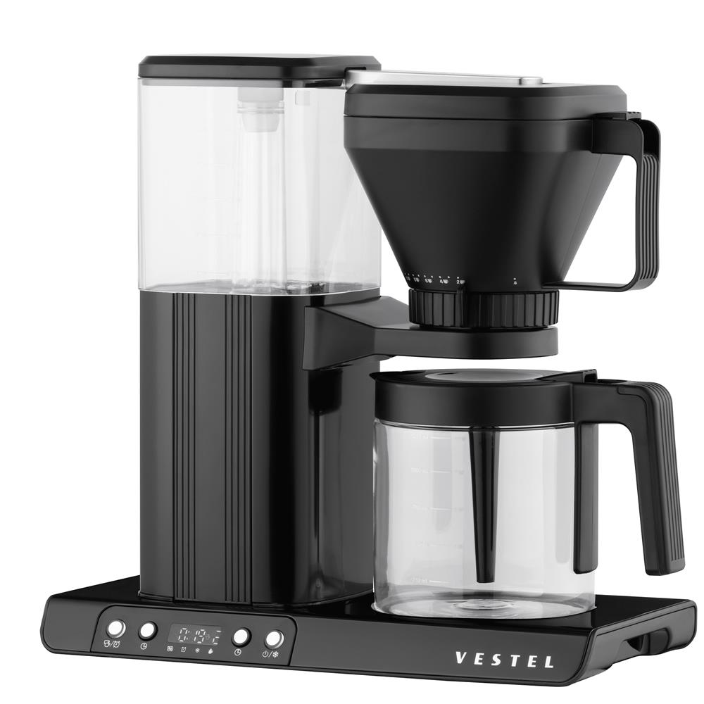 VestelTürk Kahve ve Kahve Filtre MakinesiVestel Brew 50 Retro Siyah Filtre Kahve Makinesi
