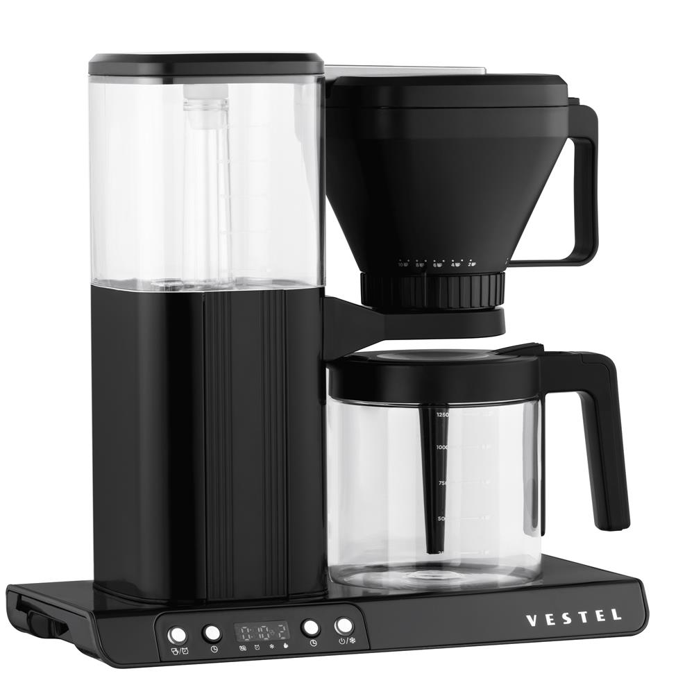 VestelTürk Kahve ve Kahve Filtre MakinesiVestel Brew 50 Retro Siyah Filtre Kahve Makinesi