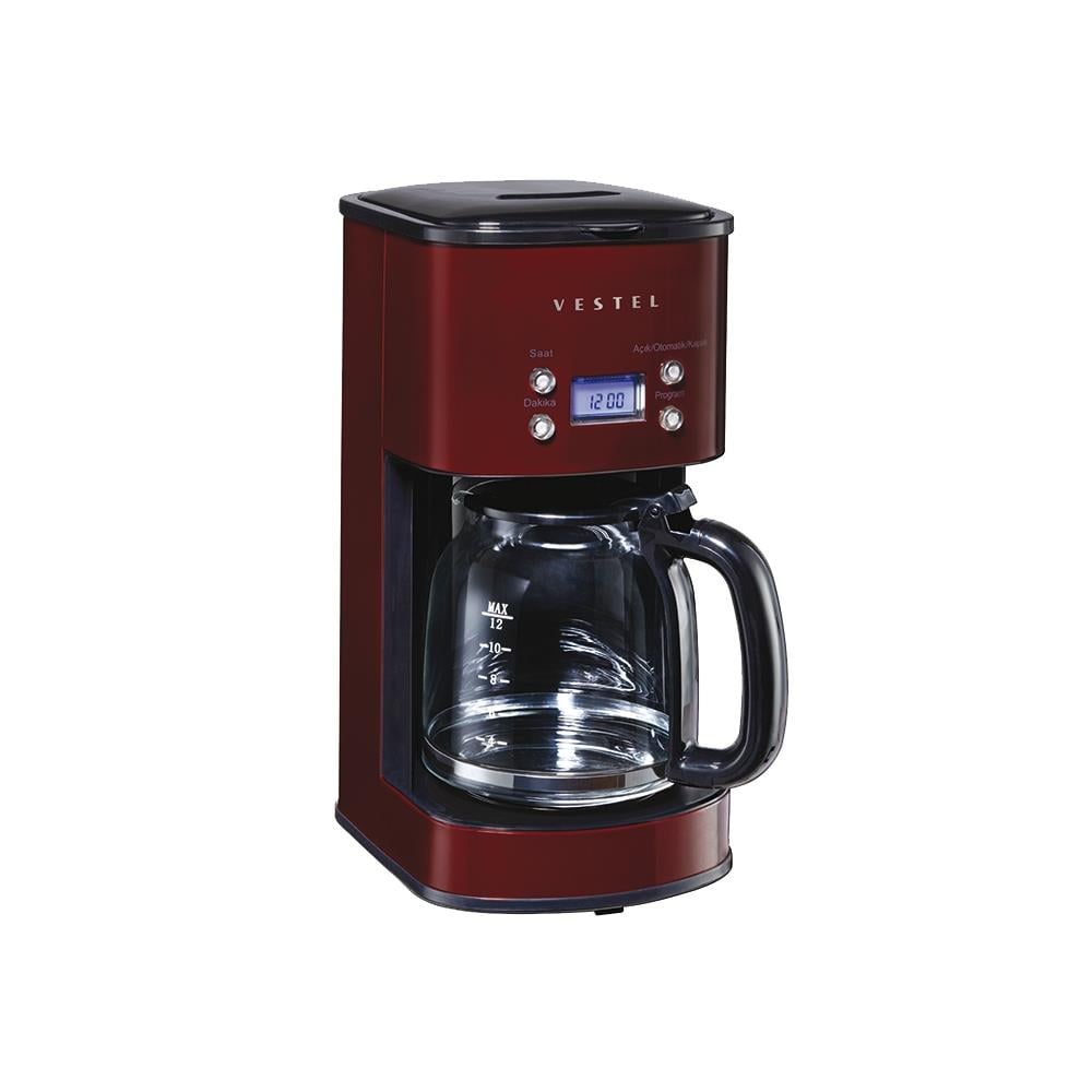 VestelTürk Kahve ve Kahve Filtre MakinesiVestel Retro Bordo Filtre Kahve Makinesi
