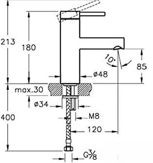  Artema Pure Lavabo Bataryası, A41260ArtemaA41260Standart Lavabo Bataryaları