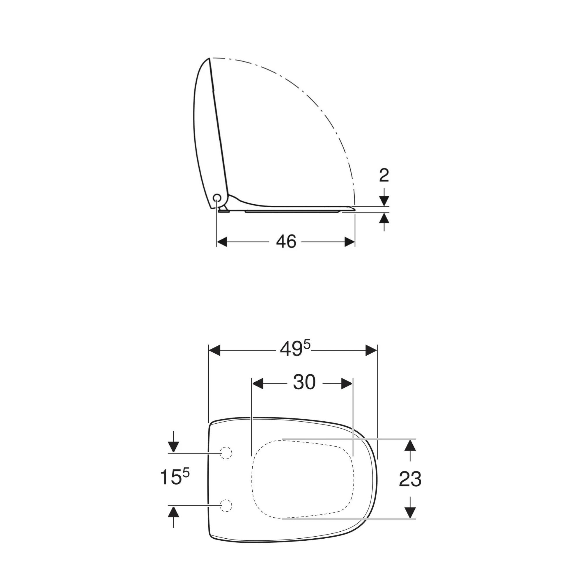  Geberit Citterio Klozet Kapağı, Yavaş Kapanır 500.540.01.1Geberit500.540.01.1Klozet Kapağı