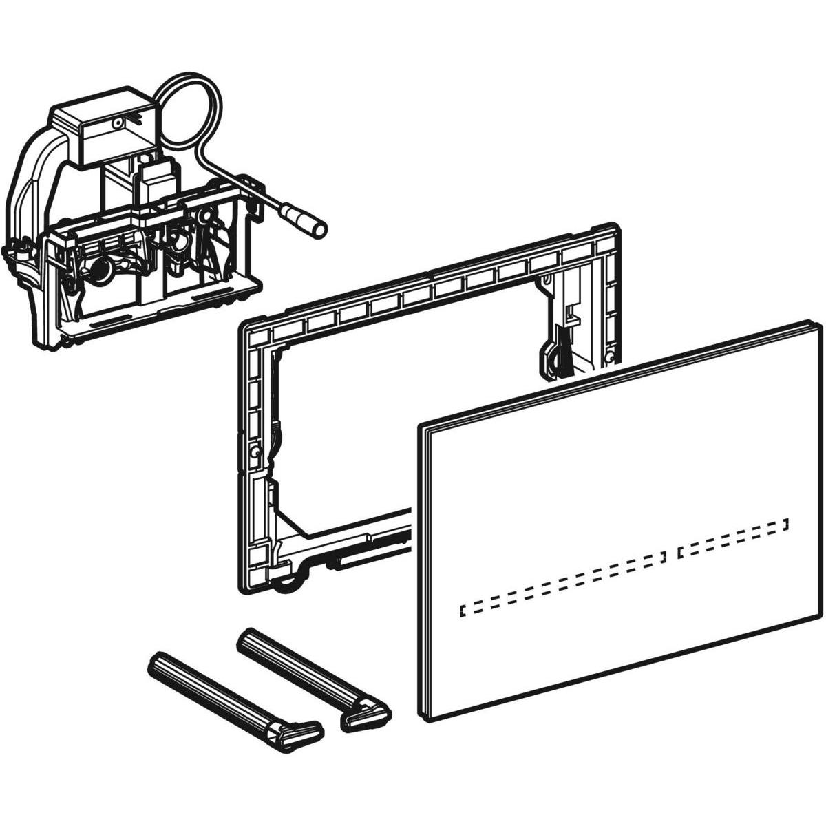 Geberit Sigma 80 Elektrikli Kumanda Paneli Siyah Cam, 116.092.SG.6Geberit116.092.SG.6Kumanda Paneli