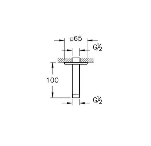  Vitra Suit Tavandan Dirsek (Kısa), Soft Altın A4575174VitrAA4575174Duş Dirsekleri