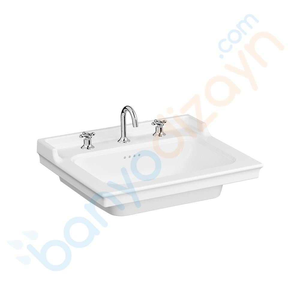  Vitra Valarte Etajerli Lavabo, 65 cm (3 Armatür Delikli), 7801B003-0033VitrA7801B003-0033Etajerli Lavabo