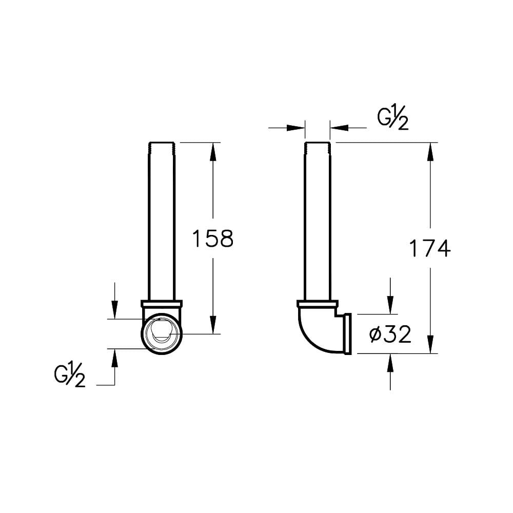 Ankastre Dirsek Grubu A42249VitrAA42249Duş Başlıkları