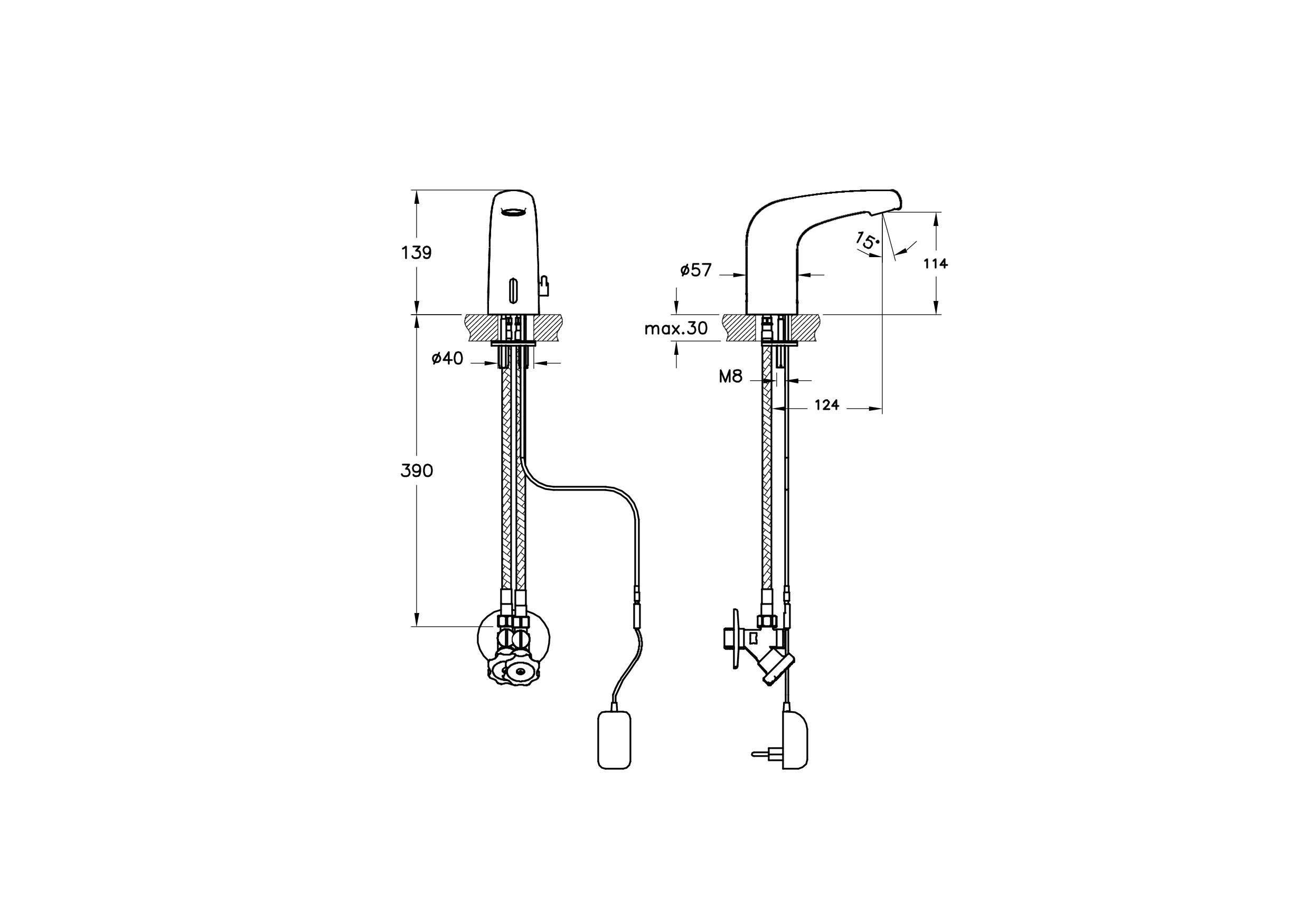 Artema Aquasee Wing Fotoselli Lavabo Bataryası (Çift Su Girişli-Elektirikli) A47104STAVitrAA47104STALavabo Bataryaları