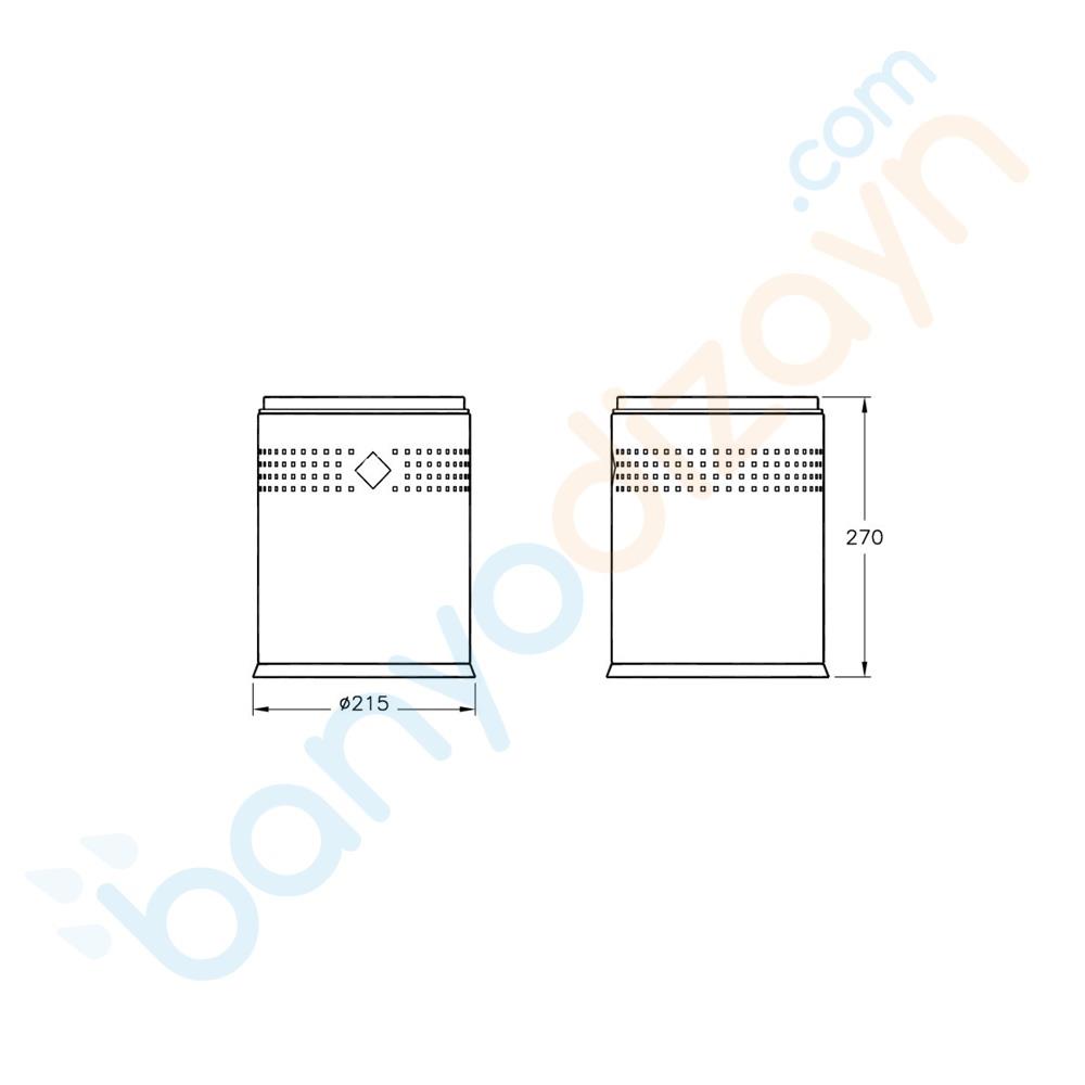 Artema Arkitekta Çöp Kovası (5 Litre-Kovalı), Parlak Paslanmaz Çelik, A44066ArtemaA44066Banyo Çöp Kovaları