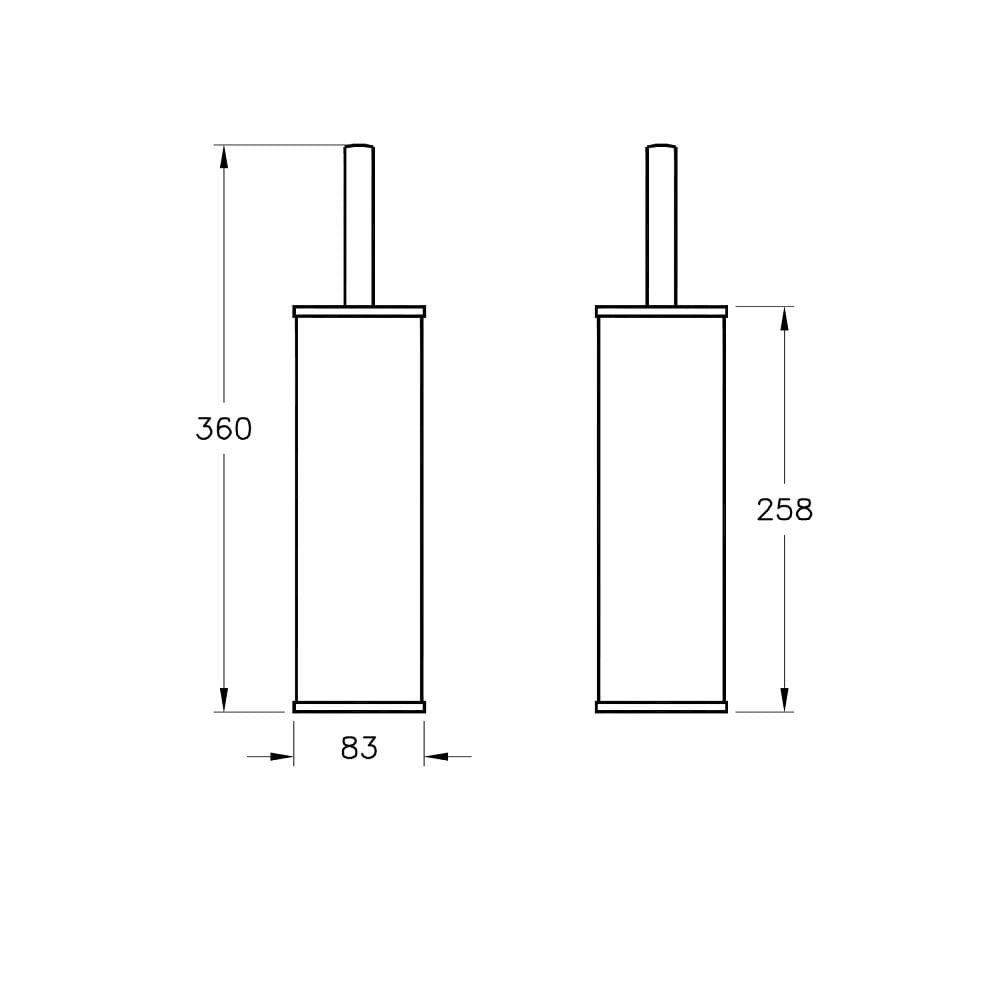 Artema Arkitekta Kare Tuvalet Fırçalığı (Yerden), Parlak Paslanmaz Çelik A44382ArtemaA44382Tuvalet Fırçalığı