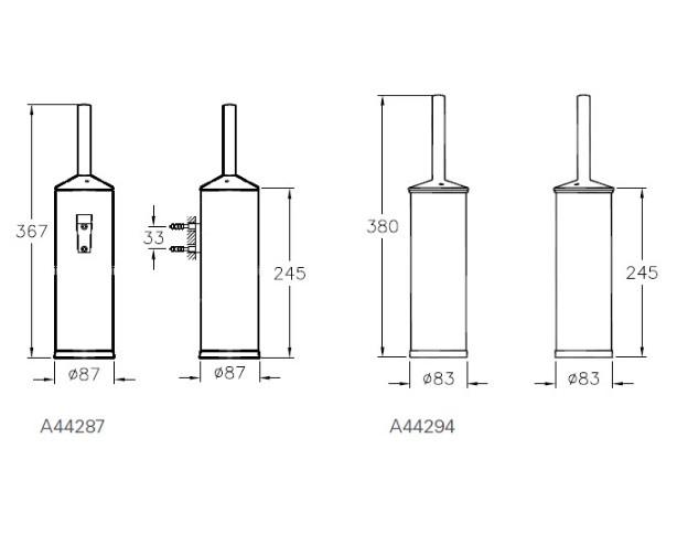Artema Arkitekta Tuvalet Fırçalığı (Yerden), Parlak Paslanmaz Çelik, A44294 ArtemaA44294Tuvalet Fırçalığı