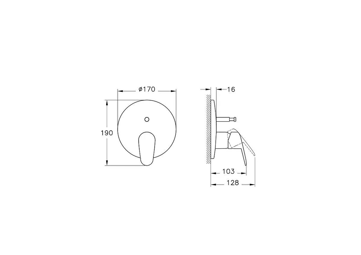 Artema Banyo Bataryası, Flow Round, Ankastre (Sıva Üstü Grubu) A43182ArtemaA43182Ankastre Bataryaları