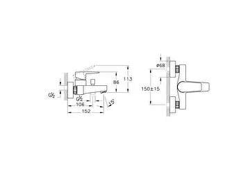 Artema Banyo Bataryası, Flow Square, A43063EXPArtemaA43063EXPStandart Banyo Bataryaları
