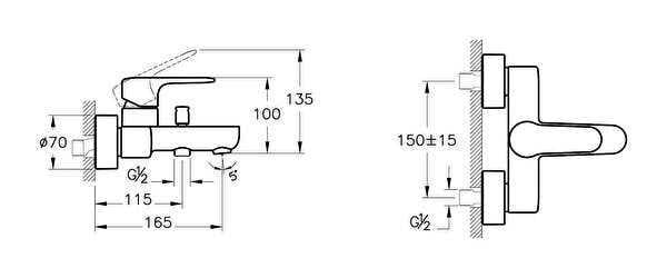 Artema Banyo Bataryası, Root Round, A4272529ArtemaA4272529Standart Banyo Bataryaları