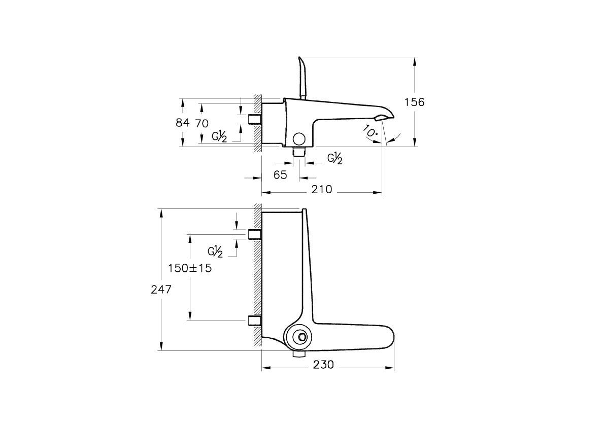 Artema Banyo Bataryası, T4, A41245ArtemaA41245Standart Banyo Bataryaları