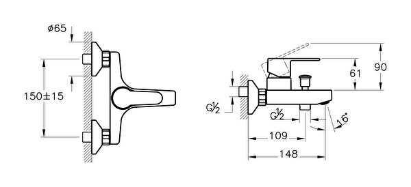 Artema Banyo Bataryası,Win S, A42676ArtemaA42676Standart Banyo Bataryaları