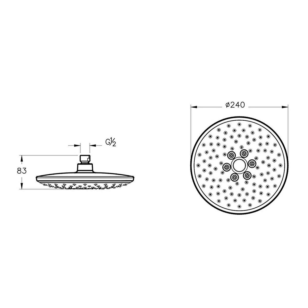Artema Duş Başlığı, Bliss 2F, 24 Cm, A45742ArtemaA45742Duş Başlıkları